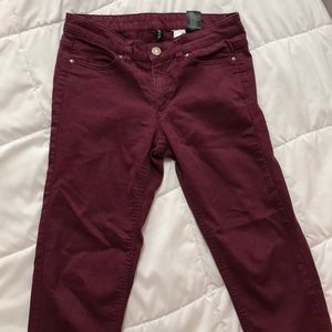 H&M SIZE 6 Magenta Jeans